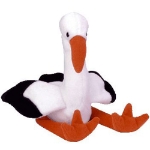 Ty Beanie Babies - 1998 Stilts The Stork - Rare With Printing Errors