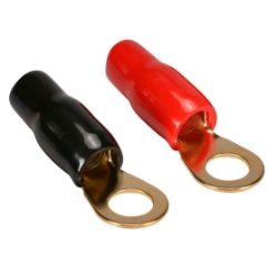 4 gauge Gold-Plated Ring Terminals set