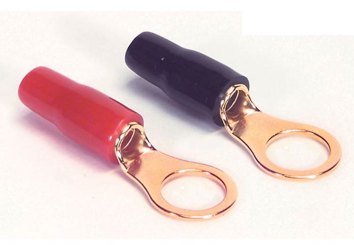 8 gauge Gold-Plated Ring Terminals set