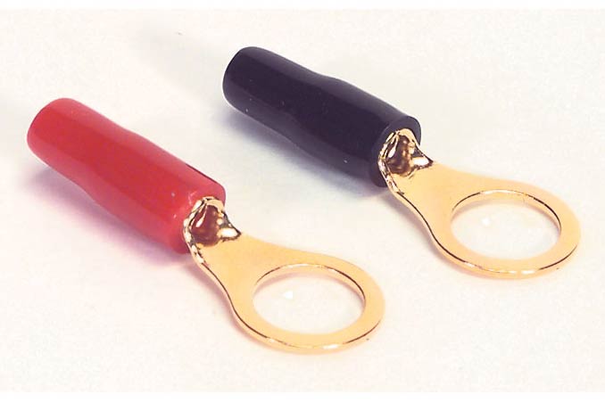 10 gauge Gold-Plated Ring Terminals set