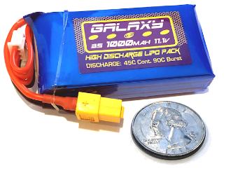 Galaxy 3S (111V) 1000mAh Lipoly Battery Pack
