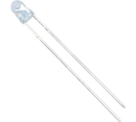 T1 (3mm) Blue LED with Light Blue Diffused Lens, Pack of 2