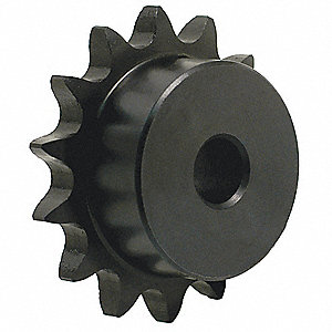 1/4 pitch Type B Sprocket - 15 teeth, 1/2 inch bore
