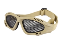 Avengers Zero Wire Mesh Adjustable Shooting Range Goggles - Tan