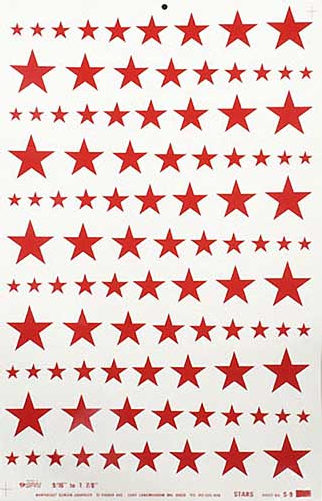 Major Decals Pressure Stars Red