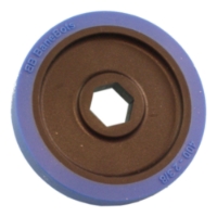 BaneBots T40  Wheel, 2-3/8 x 0.4in., 1/2in. Hex Mount, 50A Blue