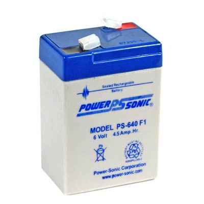 Power Sonic 6V 4.5AH AGM SLA Battery with F1 Terminals