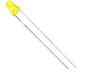 T1 (3mm) Yellow LED with Yellow Diffused Lens, Pack of 5