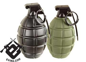 SY Airsoft Green Gas Powered Hand Grenade (Pineapple Type) - Black