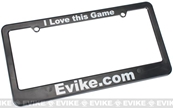 Evike.com I LOVE THIS GAME Tactical Airsoft License Plate Frame