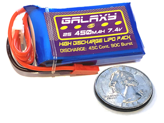 Galaxy 2S (7.4V) 450mAh Lipoly Battery Pack