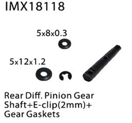 IMEX Rear Diff Pinion Gear Shaft + E Clip