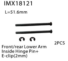 Front/Rear Lower Arm Inside Hinge Pin+Hinge Pin+E-Clip