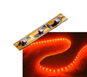 Self-Adhesive 2 Inch 3 Lights LED Light Strip - Red