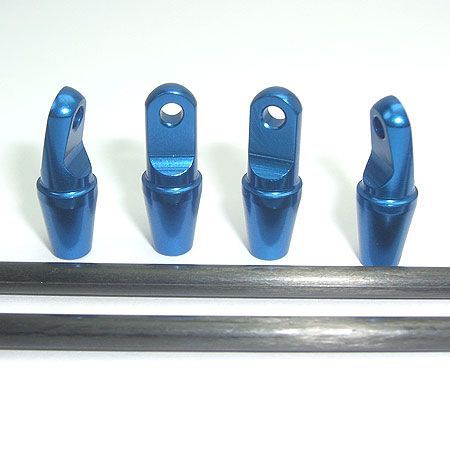 Microheli Aluminum Tail Support, Blue: B400