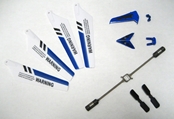 S107 BLUE SET (MAIN BLADE, TAIL DECORATION, BALANCE BAR AND TWO TAIL BLADES)