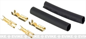 Pro-arms Gold Plated Motor Connectors Set for Airsoft AEG w/ Shrink Tubing
