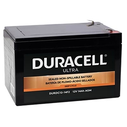 Duracell Ultra 12V SLA Sealed Lead Acid 14AH Deep Cycle AGM Battery with F2 Terminals