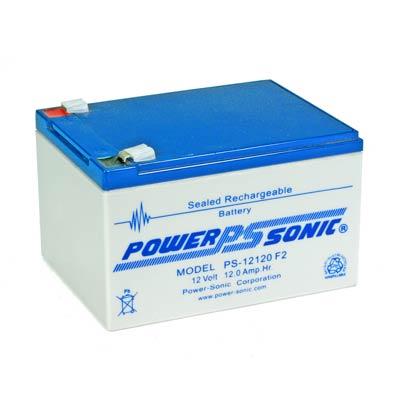 Powersonic PS-12120 12V 12AH AGM SLA Battery with F2 Terminals