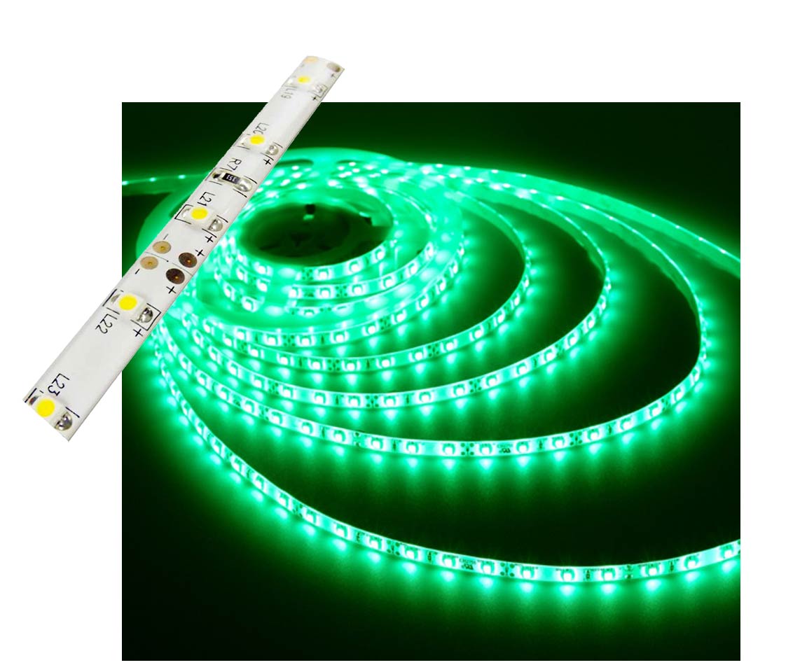 Self-Adhesive Waterproof 2 inch 3 Lights LED Light Strip - Green