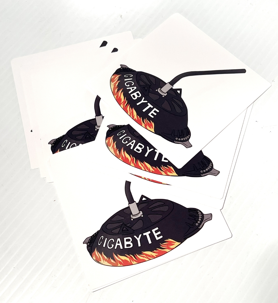 Gigabyte Box Sticker Robotic Death Company - Gigabyte BattleBot Sticker #GIGABYTE-STKR1